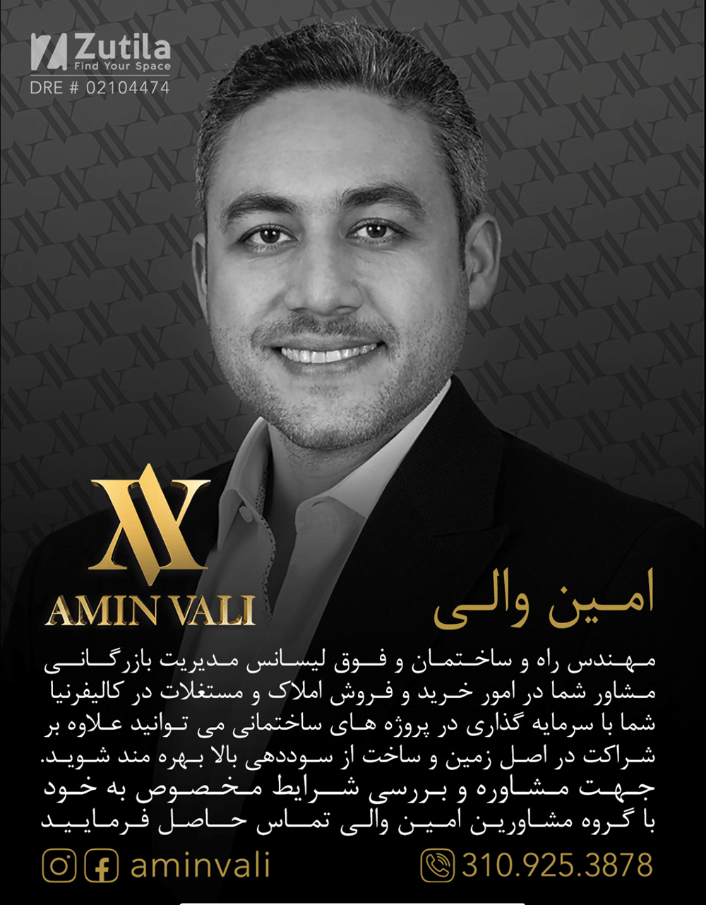 Amin Vali, Realtor
